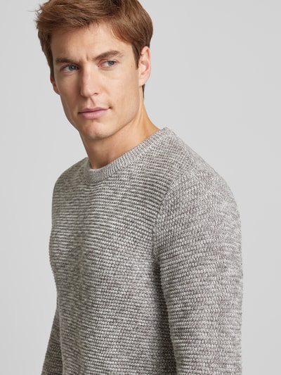 Peek & Cloppenburg SELECTED HOMMEStrickpullover mit Rundhalsausschnitt Modell 'NEWVINCEBUBBL' in sand Tägliche Deals