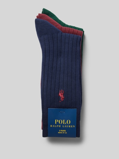 Peek & Cloppenburg Polo Ralph Lauren UnderwearSocken mit Logo-Stitching im 3-Pack Modell 'EGYPTIAN' in marine Super Sparpreis
