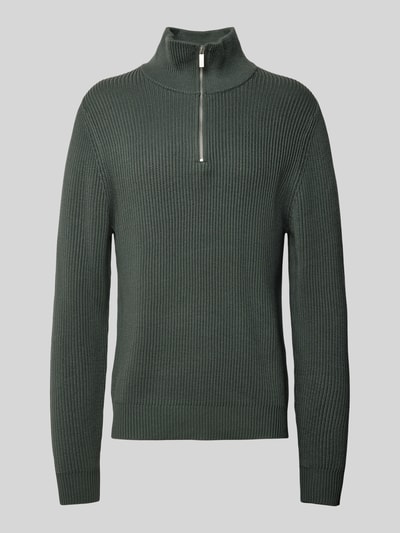 Peek & Cloppenburg JAKE*S STUDIO MENTroyer mit gerippten Abschlüssen in dunkelgrau Wochenangebot