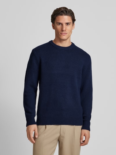 Peek & Cloppenburg SELECTED HOMMEStrickpullover mit Rundhalsausschnitt Modell 'CODY' in dunkelblau Begrenzte Freigabe