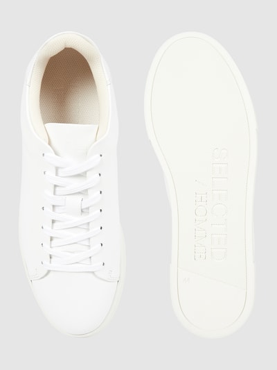 Peek & Cloppenburg SELECTED HOMMESneaker aus Leder Modell 'David' in weiss Zeitbegrenzte Promotion
