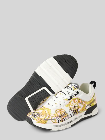 Peek & Cloppenburg Versace Jeans CoutureSneaker mit Label-Motiv-Print Modell 'FONDO DYNAMIC' in weiss Begrenzt auf 3 Tage