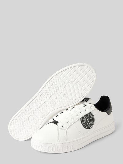 Peek & Cloppenburg Versace Jeans CoutureLedersneaker mit Label-Details Modell 'FONDO COURT' in weiss Black Friday Preise