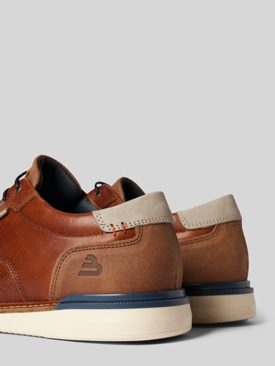 Peek & Cloppenburg BULLBOXERLederschnürschuhe mit Strukturmuster Modell 'FLIN' in cognac Fabrikverkauf