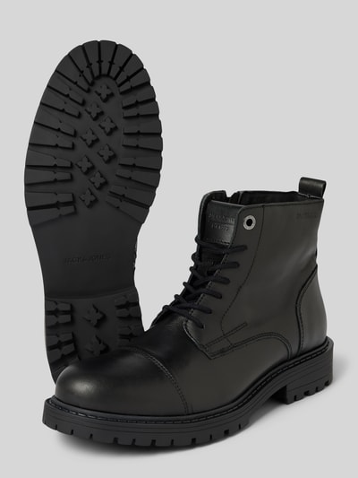 Peek & Cloppenburg Jack & JonesLederboots mit Zugschlaufe Modell 'TREMOR' in black Blitzverkäufe