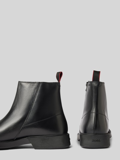 Peek & Cloppenburg HUGOBoots aus Leder mit Reißverschluss in black Exklusivangebot