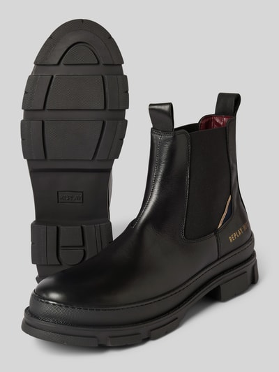 Peek & Cloppenburg ReplayBoots aus Leder mit elastischen Einsätzen Modell 'VEGA LACE' in black Black Friday