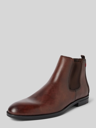 Peek & Cloppenburg LloydLederboots mit Zugschlaufe Modell 'FAUSTO' in mittelbraun