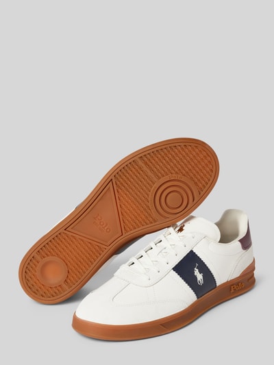 Peek & Cloppenburg Polo Ralph LaurenSneaker aus Leder mit Logo-Stitching Modell 'AERA' in weiss Blitzangebot