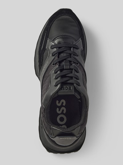 Peek & Cloppenburg BOSSLedersneaker mit Kontrastbesatz Modell 'Jonah' in black Große Rabatte