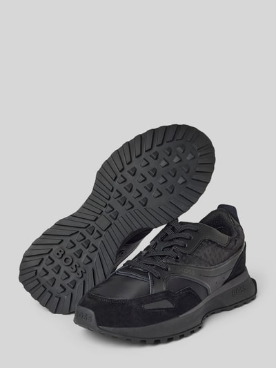 Peek & Cloppenburg BOSSLedersneaker mit Kontrastbesatz Modell 'Jonah' in black Große Rabatte