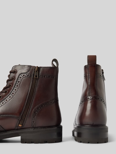Peek & Cloppenburg DIGELSchnürboots aus echtem Leder Modell 'Spencer' in mittelbraun Saisonale Angebote