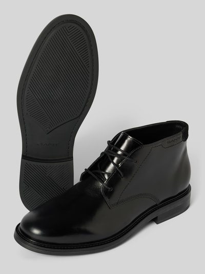 Peek & Cloppenburg GantDerby-Schuhe aus echtem Leder Modell 'Fairkon' in black Räumungsverkauf