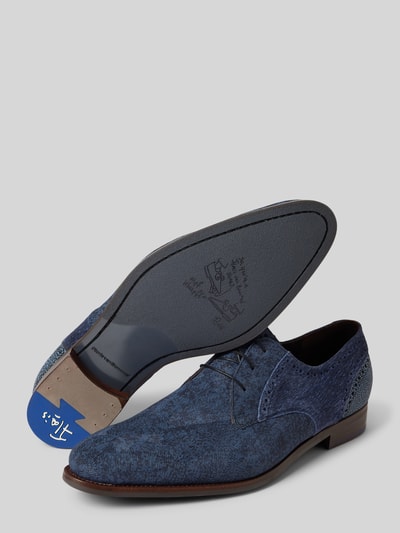 Peek & Cloppenburg Floris Van BommelLederderby mit Strukturmuster Modell 'De Stapper' in marine Tägliche Deals
