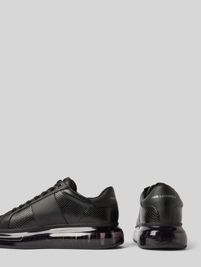 Peek & Cloppenburg Karl LagerfeldLedersneaker mit Label-Schriftzug Modell 'LOW KAPRI' in black Wochenangebot