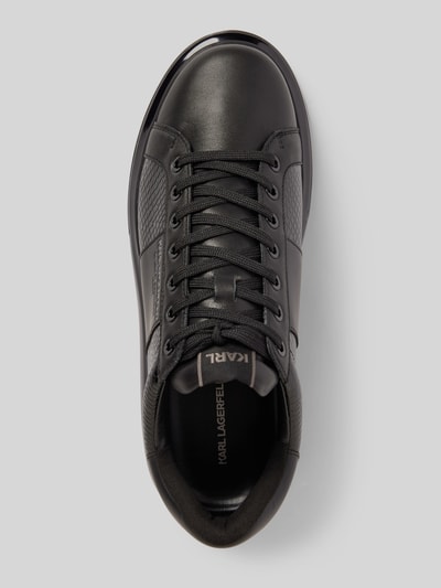 Peek & Cloppenburg Karl LagerfeldLedersneaker mit Label-Schriftzug Modell 'LOW KAPRI' in black Wochenangebot