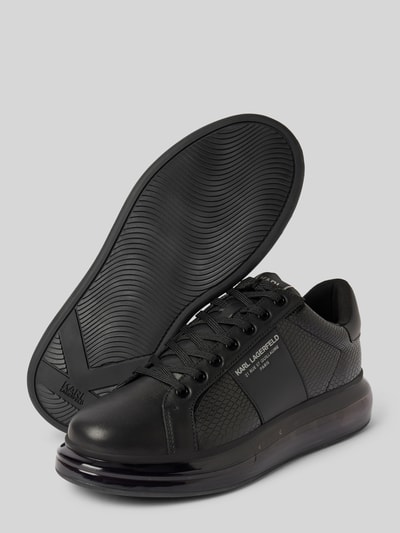 Peek & Cloppenburg Karl LagerfeldLedersneaker mit Label-Schriftzug Modell 'LOW KAPRI' in black Wochenangebot