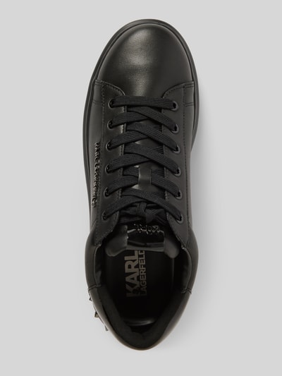 Peek & Cloppenburg Karl LagerfeldLedersneaker mit Label-Applikation in black Kostenlose Rückgabe