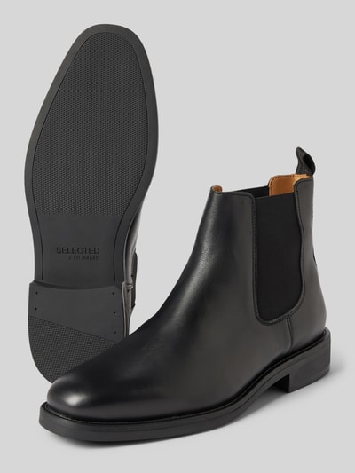 Peek & Cloppenburg SELECTED HOMMEChelsea Boots mit elastischen Einsätzen Modell 'JOSEPH' in black Letzter Tag