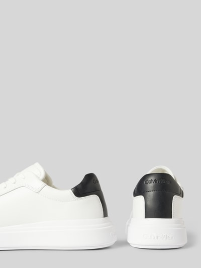 Peek & Cloppenburg CK Calvin KleinLedersneaker mit Label-Prägung in weiss Bis zu 65% Rabatt