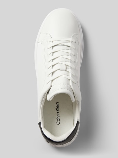 Peek & Cloppenburg CK Calvin KleinLedersneaker mit Label-Prägung in weiss Bis zu 65% Rabatt