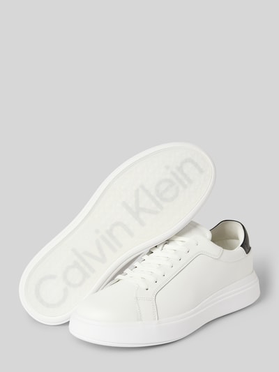 Peek & Cloppenburg CK Calvin KleinLedersneaker mit Label-Prägung in weiss Bis zu 65% Rabatt