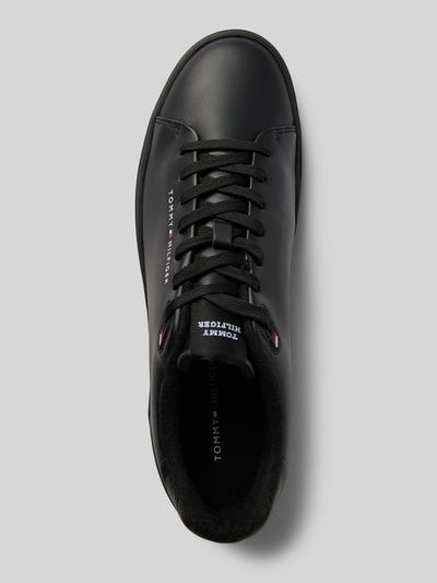 Peek & Cloppenburg Tommy HilfigerLedersneaker mit Label-Schriftzug Modell 'COURT THICK CUPSOLE' in black Nur für heute