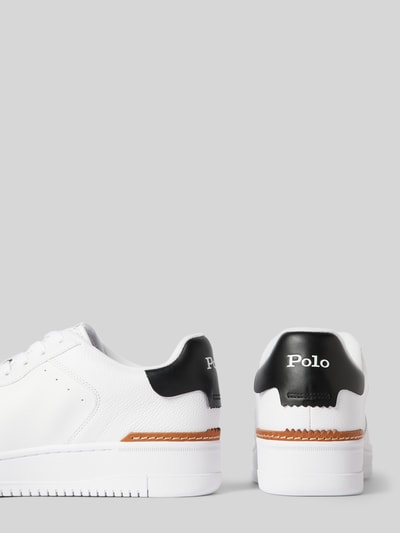 Peek & Cloppenburg Polo Ralph LaurenLedersneaker mit Logo-Stitching Modell 'MASTERS' in weiss Sonderangebot der Fabrik