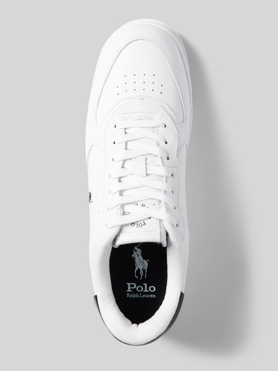 Peek & Cloppenburg Polo Ralph LaurenLedersneaker mit Logo-Stitching Modell 'MASTERS' in weiss Sonderangebot der Fabrik