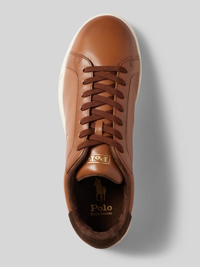 Peek & Cloppenburg Polo Ralph LaurenSneaker aus Leder mit Logo-Print in cognac 50% Rabatt mit kostenlosem Versand