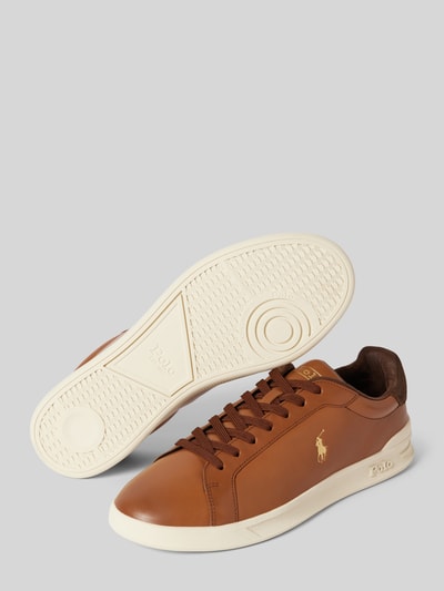 Peek & Cloppenburg Polo Ralph LaurenSneaker aus Leder mit Logo-Print in cognac 50% Rabatt mit kostenlosem Versand