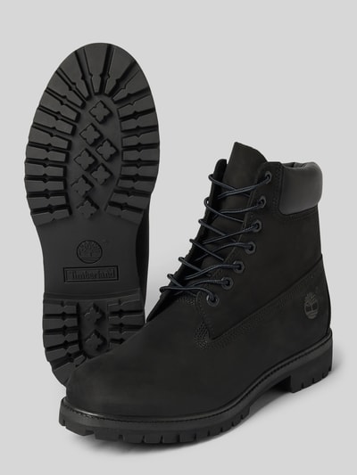 Peek & Cloppenburg TimberlandSchnürboots aus Leder mit Logo-Detail in black Clearance-Verkauf