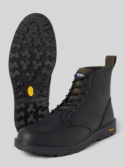Peek & Cloppenburg Blauer USASchnürstiefel mit Label-Detail Modell 'GUANTANAMO' in black Begrenzt auf 3 Tage