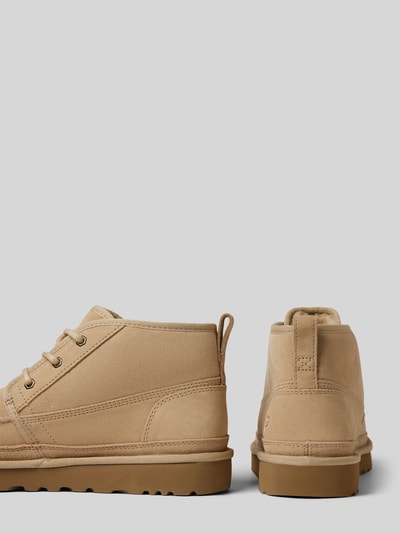 Peek & Cloppenburg UGGSchnürboots aus Leder mit Label-Schriftzug Modell 'NEUMEL' in beige Hotsell