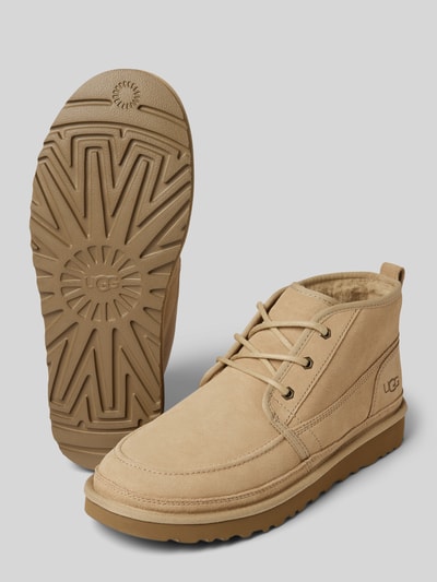 Peek & Cloppenburg UGGSchnürboots aus Leder mit Label-Schriftzug Modell 'NEUMEL' in beige Hotsell