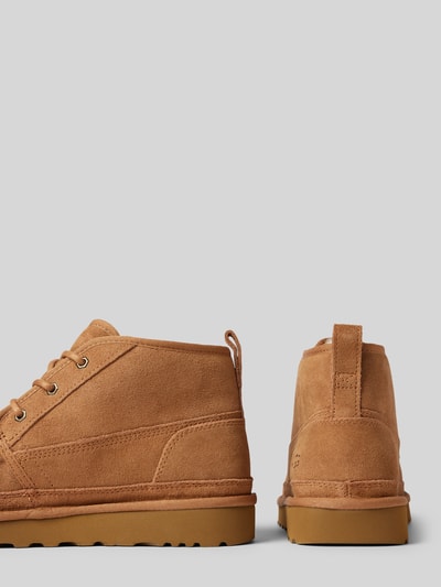 Peek & Cloppenburg UGGSchnürboots aus Leder mit Label-Schriftzug Modell 'NEUMEL' in cognac Schlussverkauf