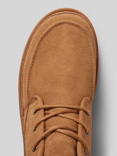 Peek & Cloppenburg UGGSchnürboots aus Leder mit Label-Schriftzug Modell 'NEUMEL' in cognac Schlussverkauf