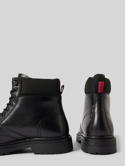 Peek & Cloppenburg Tommy JeansSchnürboots aus Leder mit Label-Detail Modell 'LACE UP' in black Fabrikpreis