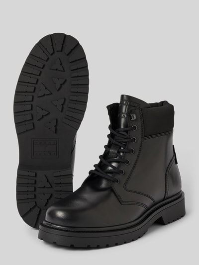 Peek & Cloppenburg Tommy JeansSchnürboots aus Leder mit Label-Detail Modell 'LACE UP' in black Fabrikpreis