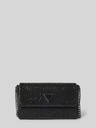 Peek & Cloppenburg GuessClutch mit Ziersteinbesatz Modell 'ZALINA FLAP' in black Heißer Verkauf