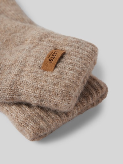 Peek & Cloppenburg BartsHandschuhe mit Label-Patch Modell 'Witzia' in hellbraun JETZT KAUFEN