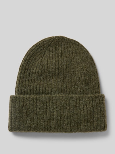 Peek & Cloppenburg Selected FemmeBeanie mit breiter Krempe Modell 'MALINE' in oliv melange