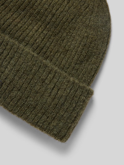 Peek & Cloppenburg Selected FemmeBeanie mit breiter Krempe Modell 'MALINE' in oliv melange Letzter Tag