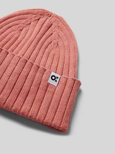 Peek & Cloppenburg OPUSBeanie mit Label-Detail Modell 'Adela' in lachs Zeitbegrenzte Promotion