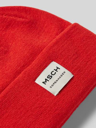 Peek & Cloppenburg MSCH CopenhagenBeanie mit Label-Patch Modell 'Mojo' in rot Bis zu 65% Rabatt