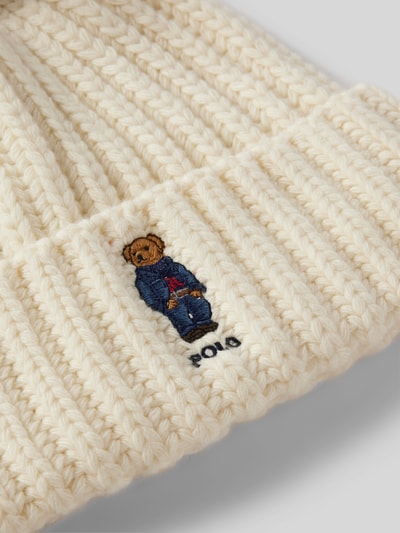 Peek & Cloppenburg Polo Ralph LaurenPudelmütze mit Label-Detail in offwhite Vierteljährliche Förderung