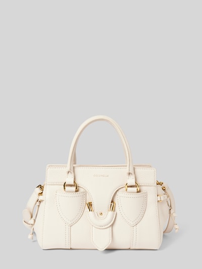 Peek & Cloppenburg CoccinelleHandtasche mit Label-Print Modell 'YORK' in ecru Bis zu 55% Rabatt