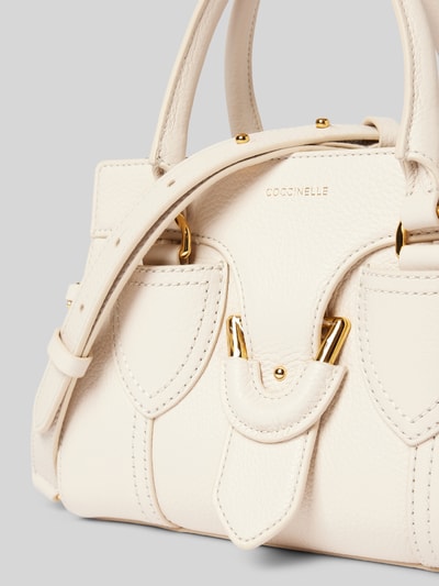 Peek & Cloppenburg CoccinelleHandtasche mit Label-Print Modell 'YORK' in ecru Bis zu 55% Rabatt