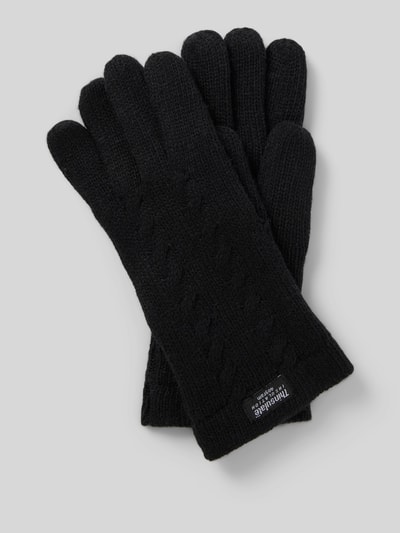 Peek & Cloppenburg EEMWollhandschuhe mit Label-Patch in black Verkauf