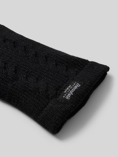 Peek & Cloppenburg EEMWollhandschuhe mit Label-Patch in black Verkauf